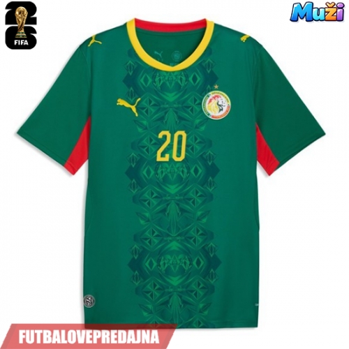 Lacne Muži Futbalové dres Senegal Iliman Ndiaye #13 MS 2026 Krátky Rukáv - Preč